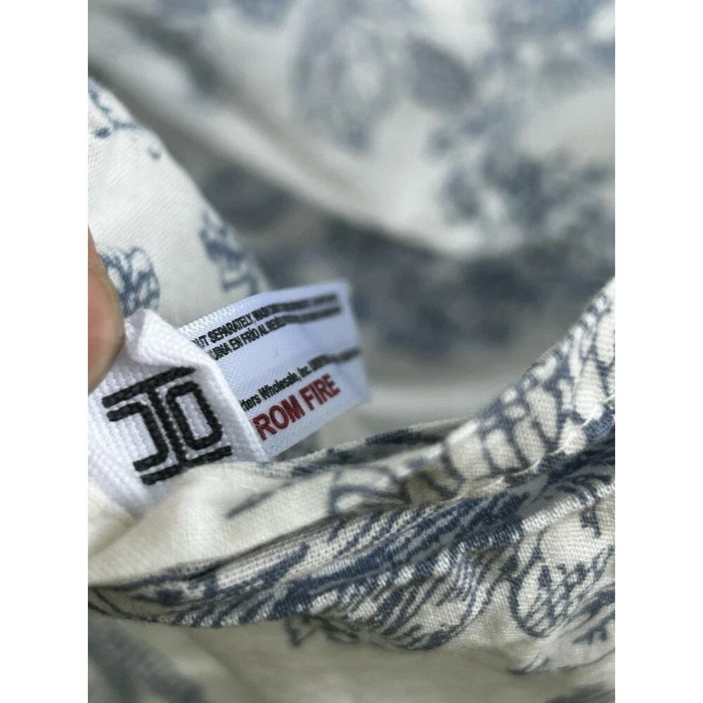 Urban Outfitters Toile Pillow Sham Floral Ruched Ties Gauzy Cottagecore